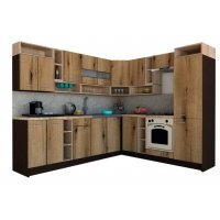 Bucatarie de Colt COSSY NEW DR. 230-260 Wenge / Decor K365